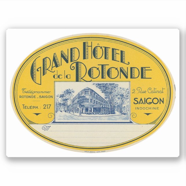 Grand Hotel Rotonde Saigon Indochina (Front)