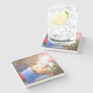 Grand Illumination Lanterns - Martha's Vineyard Stone Coaster