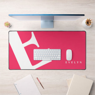Grand initial Typographie moderne Rose
