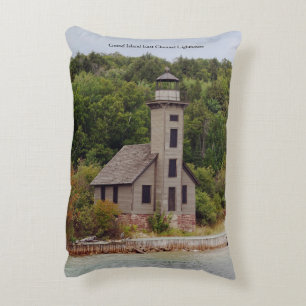 Grand Island East Channel Lighthouse Accent Pillow