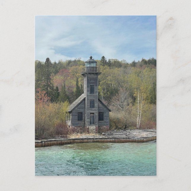 Grand Island East Channel Lighthouse Postcard (Front)