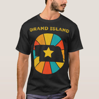 Grand Island Nebraska Vintage Distressed Souvenir  T-Shirt