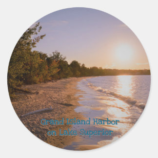 Grand Island Sunset Classic Round Sticker