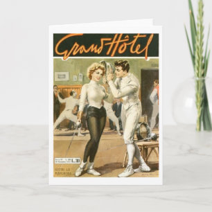 Grand Italian Hotel Fencing Ad! Fencing Note Card