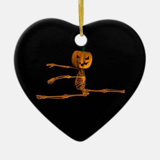 Grand Jeté Ballet Position Ceramic Ornament (Front)