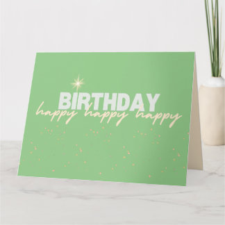 GRAND Joyeux anniversaire ! Carte de voeux 8,5 x 1