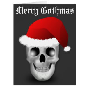 Grand Joyeux Gothmas Noël Goth Crâne de Noël Père 