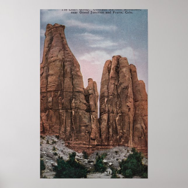 Grand Junction, CO - View of CO National Monumen Poster (Front)