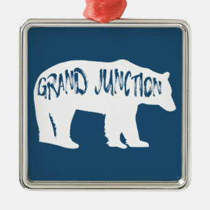 Grand Junction Colorado Bear Metal Ornament