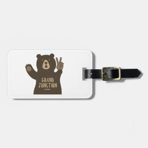 Grand Junction Colorado Peace Bear Luggage Tag