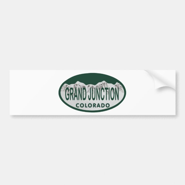 Grand Junction license oval Bumper Sticker (Front)