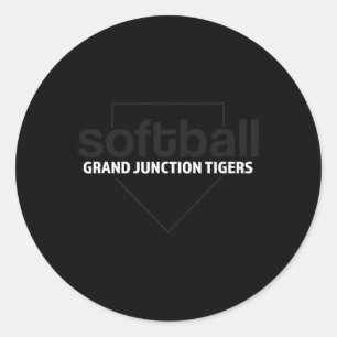 Grand Junction Tigers Softll Home Plate Classic Round Sticker