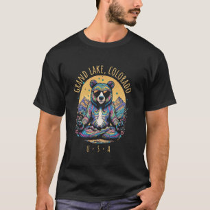 Grand Lake Colorado Abstract Bear Chill Zen Yoga D T-Shirt