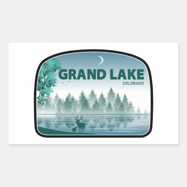 Grand Lake Colorado Deer Sticker (Front)