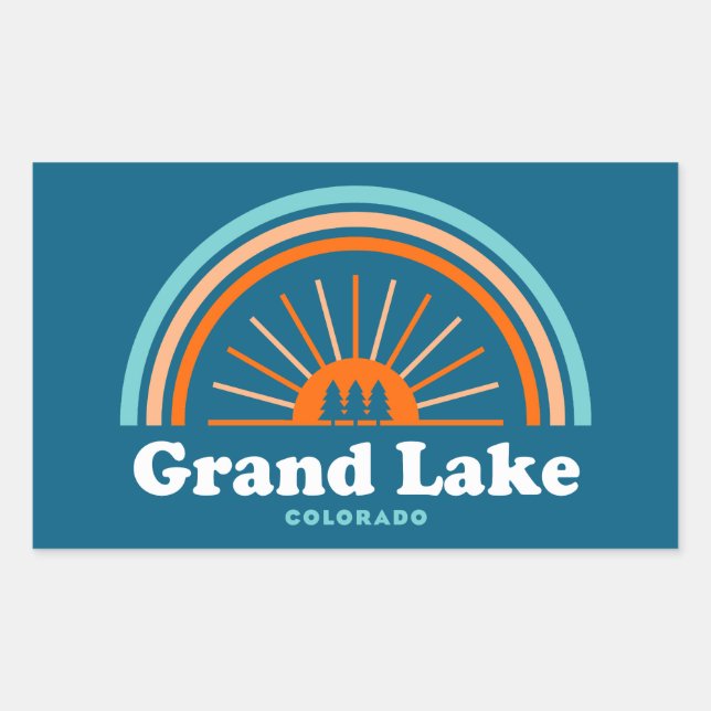 Grand Lake Colorado Rainbow Sticker (Front)