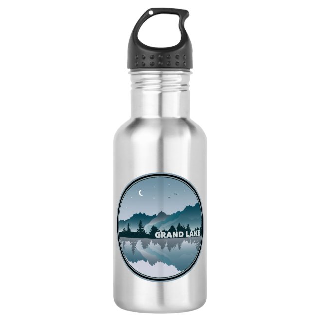 Grand Lake Colorado Reflection 532 Ml Water Bottle (Front)