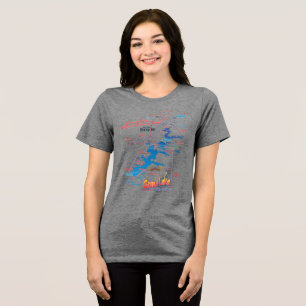 Grand Lake OK Map tee