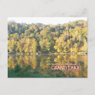 Grand Lake Oklahoma carte postale couleur automne