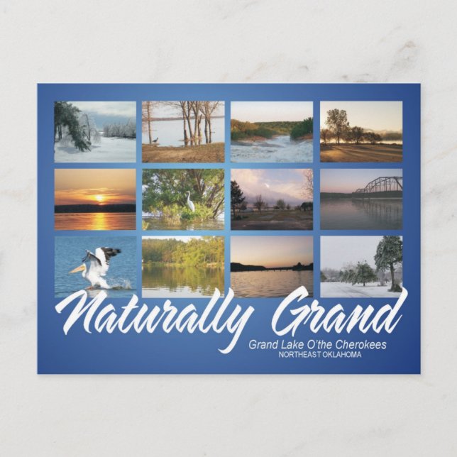 Grand Lake Oklahoma naturellement carte postale (Devant)