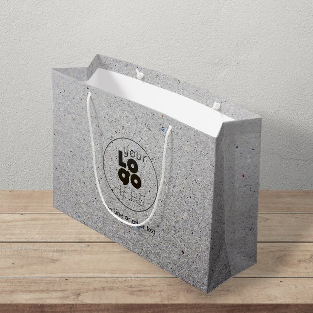 Grand logo personnalisé Recyclé Papier gris sac d' (Créateur téléchargé)