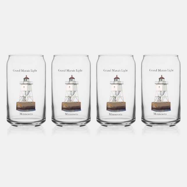 Grand Marais Light can glass (Front)