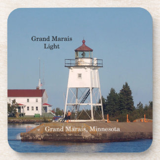 Grand Marais Light MN 6 plastic coasters