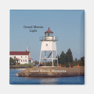 Grand Marais Light MN magnet