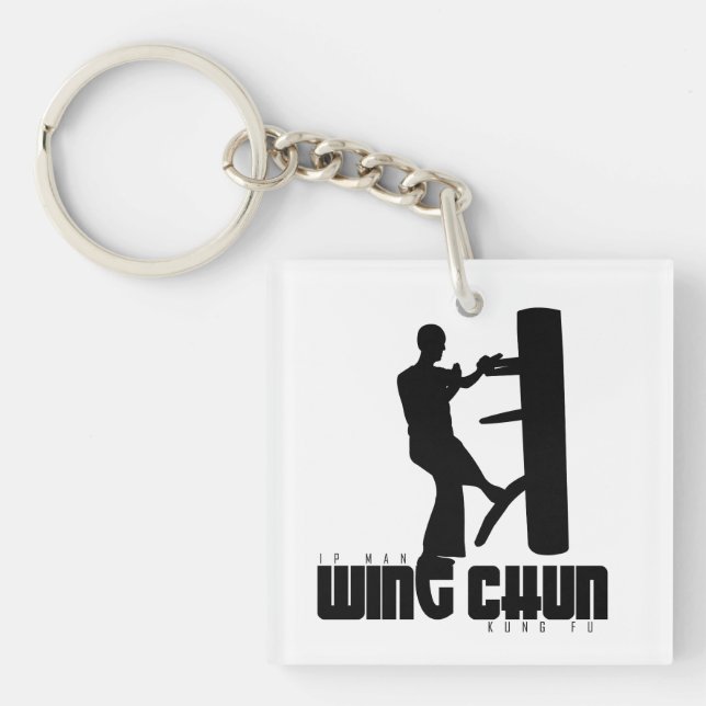 Grand Master - Ip Man "Wing Chun" Wooden Dummy Keychain (Front)