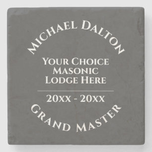 Grand Master Masonic Stone Coaster
