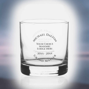 Grand Master Masonic Whiskey Glass