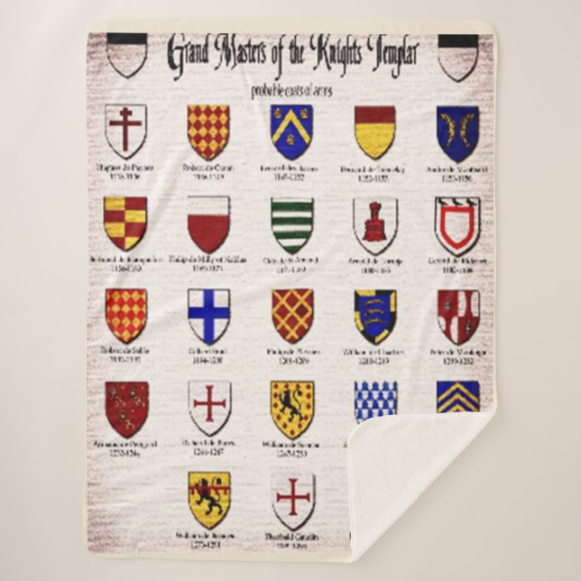 Grand Masters of the Nights Templar Sherpa Blanket (Front)