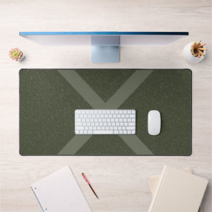 Grand Mat bureau vert Moss X personnalisable