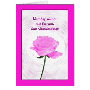 Grand-mère Anniversaire Belle rose rose rose