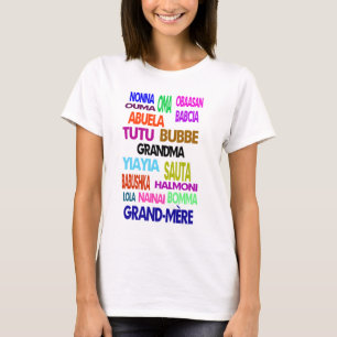 Grand-mère en différentes langues T-shirt