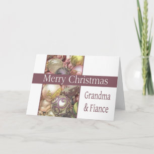Grand-mère et fiance Joyeuse carte de Noël