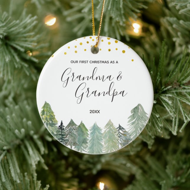 Grand-mère et grand-père rustique Premier ornement (Arbre)
