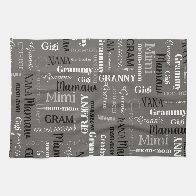 Grand-mère Granny Kitchen Serviettes son surnom (Horizontal)