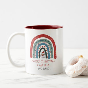 Grand-mère Noël à deux tons café Mug