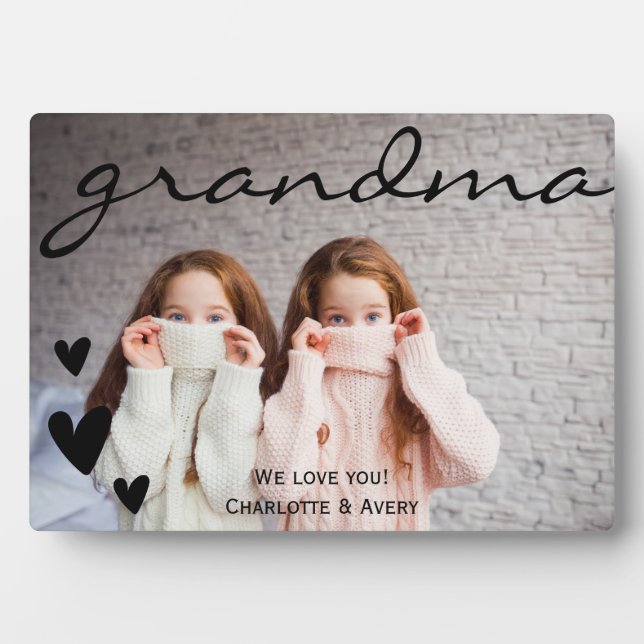 Grand-mère Nous vous aimons Plaque Photo personnal (Devant)