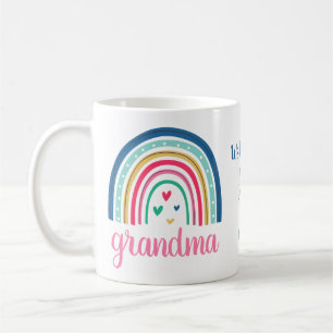Grand-mère personnalisée Arc-en-ciel café Mug
