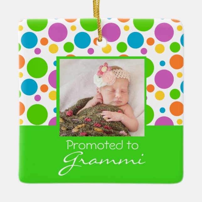 Grand-mère personnalisée Premier ornement de Noël (Devant)