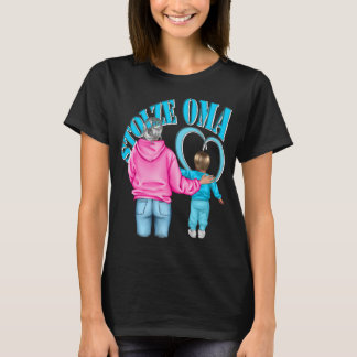 Grand-mère petite-fille blonde, coeur T-shirt