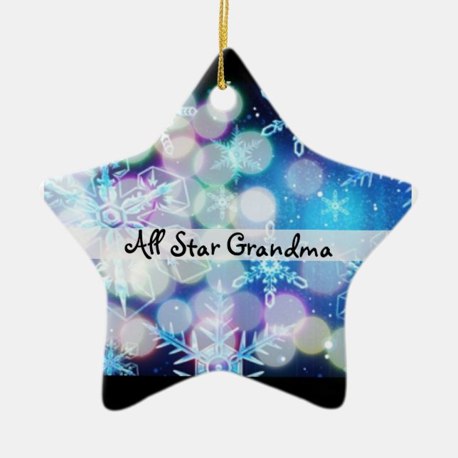 Grand-mère Photo Modèle ornement de Noël" (Devant)