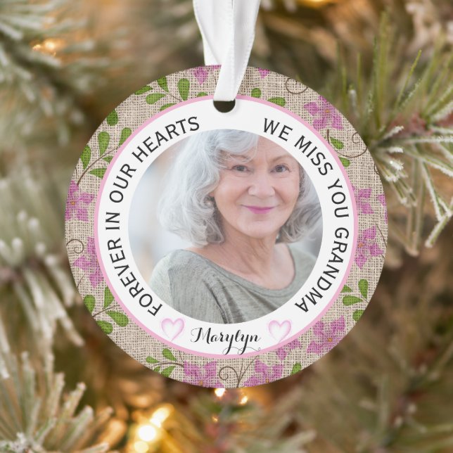 Grand-mère pour toujours dans nos coeurs Floral (Arbre)