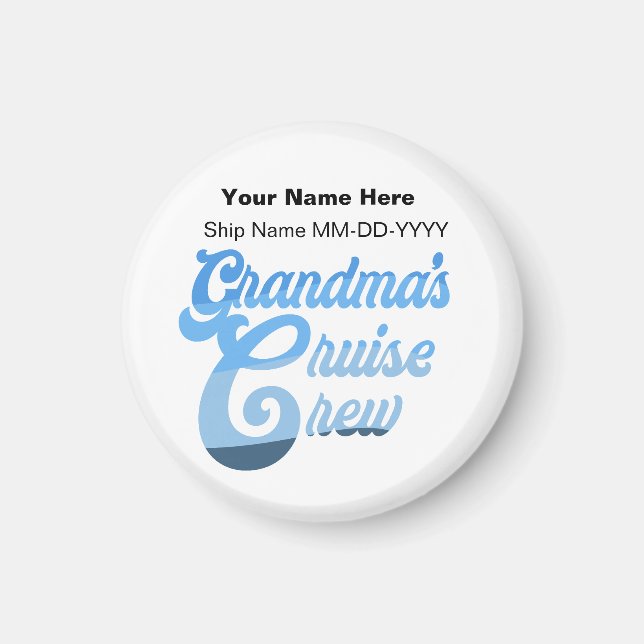 Grand-mère's Cruise Crew Magnet (Devant)