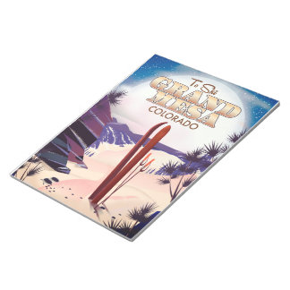 grand mesa, Colorado Ski poster. Notepad