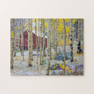 Grand Mesa Solitary cabin in a forest Jigsaw Puzzle