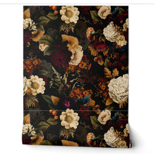 Grand Millennial  Maximalism Moody Florals  Wallpa Wallpaper