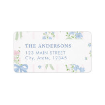 Grand Millennial Pastel Floral Bow Christmas