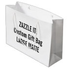 GRAND modèle MAT fait sur commande de blanc de sac